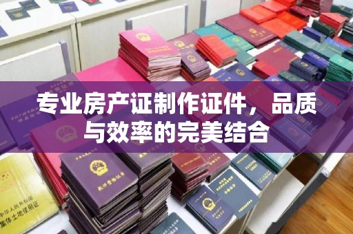 滁州专业房产证制作证件，品质与效率的完美结合