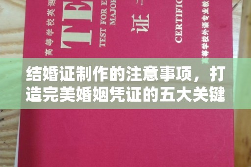 滁州结婚证制作的注意事项，打造完美婚姻凭证的五大关键点