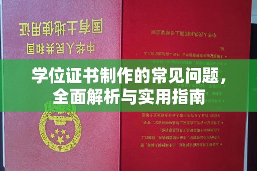 滁州学位证书制作的常见问题，全面解析与实用指南