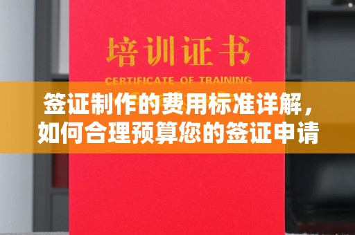 滁州签证制作的费用标准详解，如何合理预算您的签证申请成本