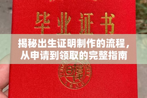 滁州揭秘出生证明制作的流程，从申请到领取的完整指南